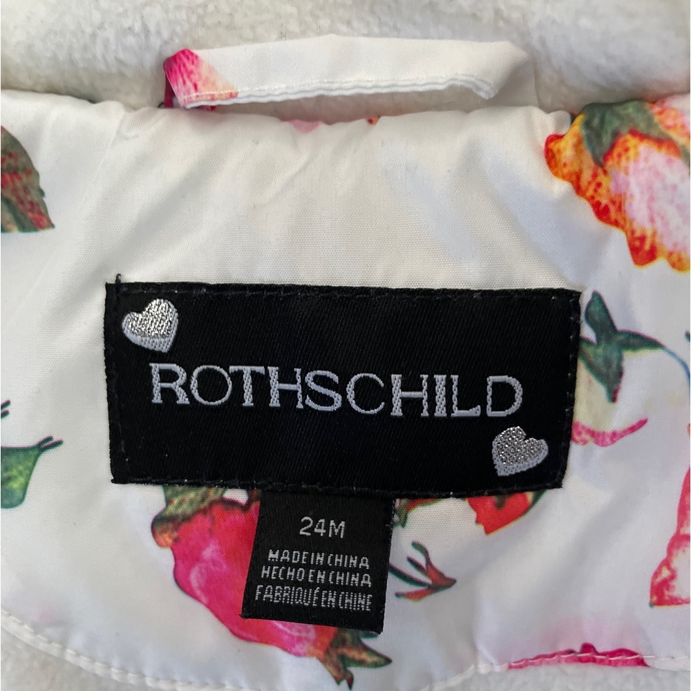 Rothschild  Girls Floral Print Fleece Lined Puffer Jacket 24 M - Picture 16 of 16